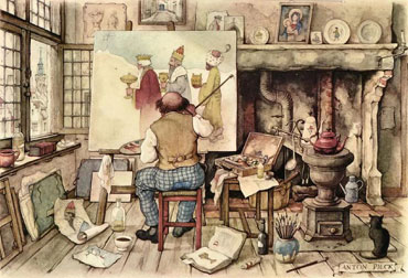 Tekenen en kleuren met Anton Pieck