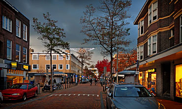 De Fahrenheitstraat, sfeervol gefotografeerd in november 2018