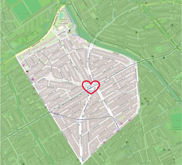 De buurten waar je de omgeving kunt tekenen, schilderen of fotograferen